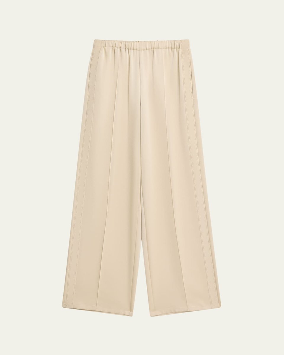 Mid-Rise Side Strap Pull-On Pants
